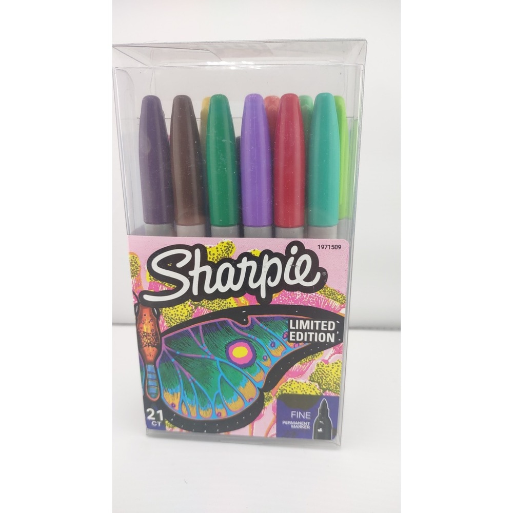 Sharpie Limited Edition Assorted Colors Fine Point Tip‎ Permanent Markers 21ct